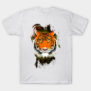 Golden Colorful Jungle wild Tiger T-Shirt